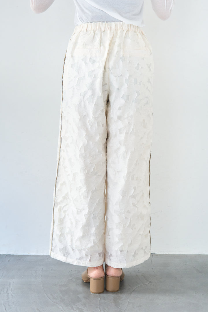 [SET]【セットアップ対応】フェミニンジャガード テーラードロングジレ+【セットアップ対応】フェミニンジャガード イージーワイドパンツ(2set)