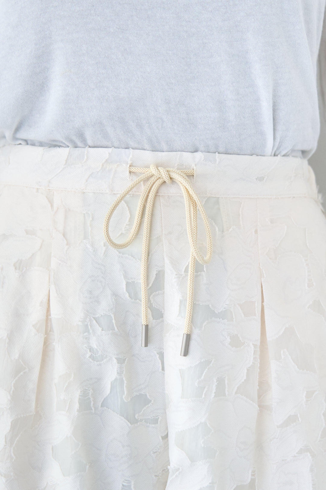 [SET]【セットアップ対応】フェミニンジャガード テーラードロングジレ+【セットアップ対応】フェミニンジャガード イージーワイドパンツ(2set)