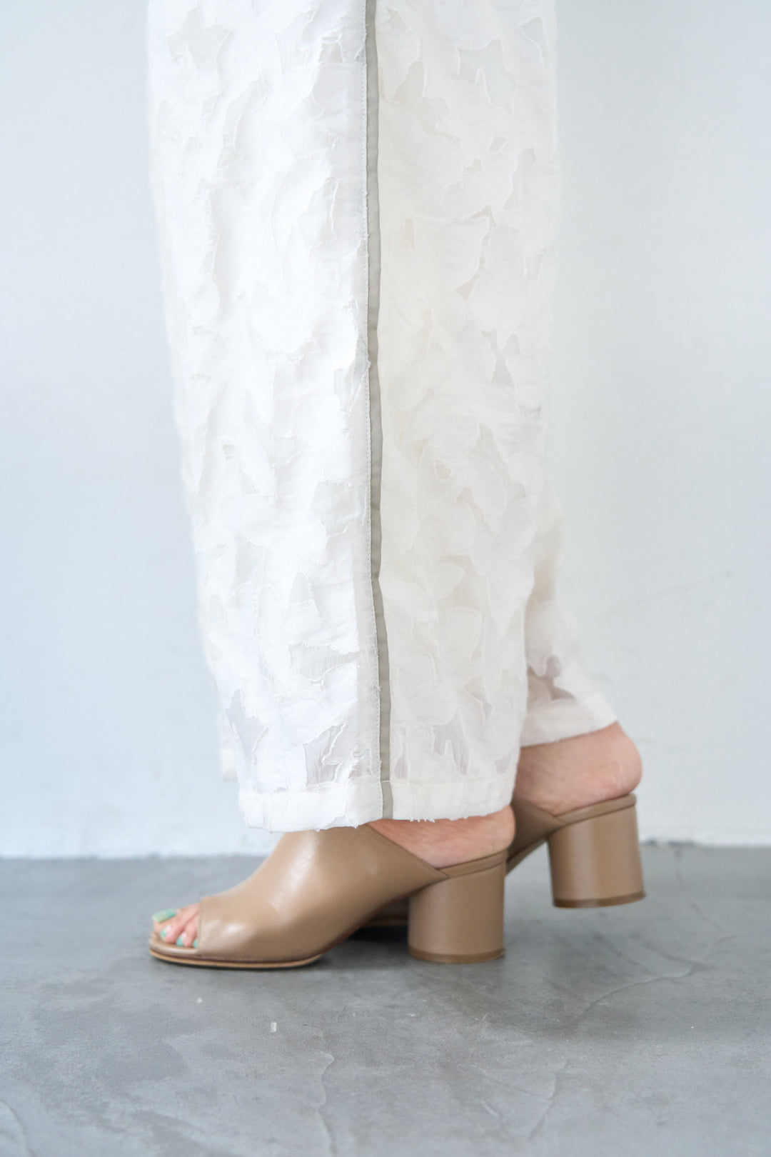 [SET]【セットアップ対応】フェミニンジャガード テーラードロングジレ+【セットアップ対応】フェミニンジャガード イージーワイドパンツ(2set)