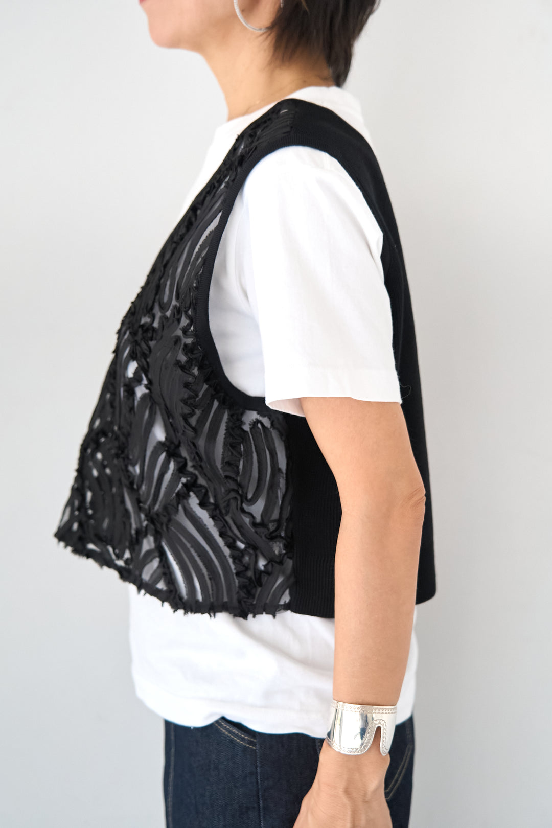 アートジャガード コンビショートビスチェ