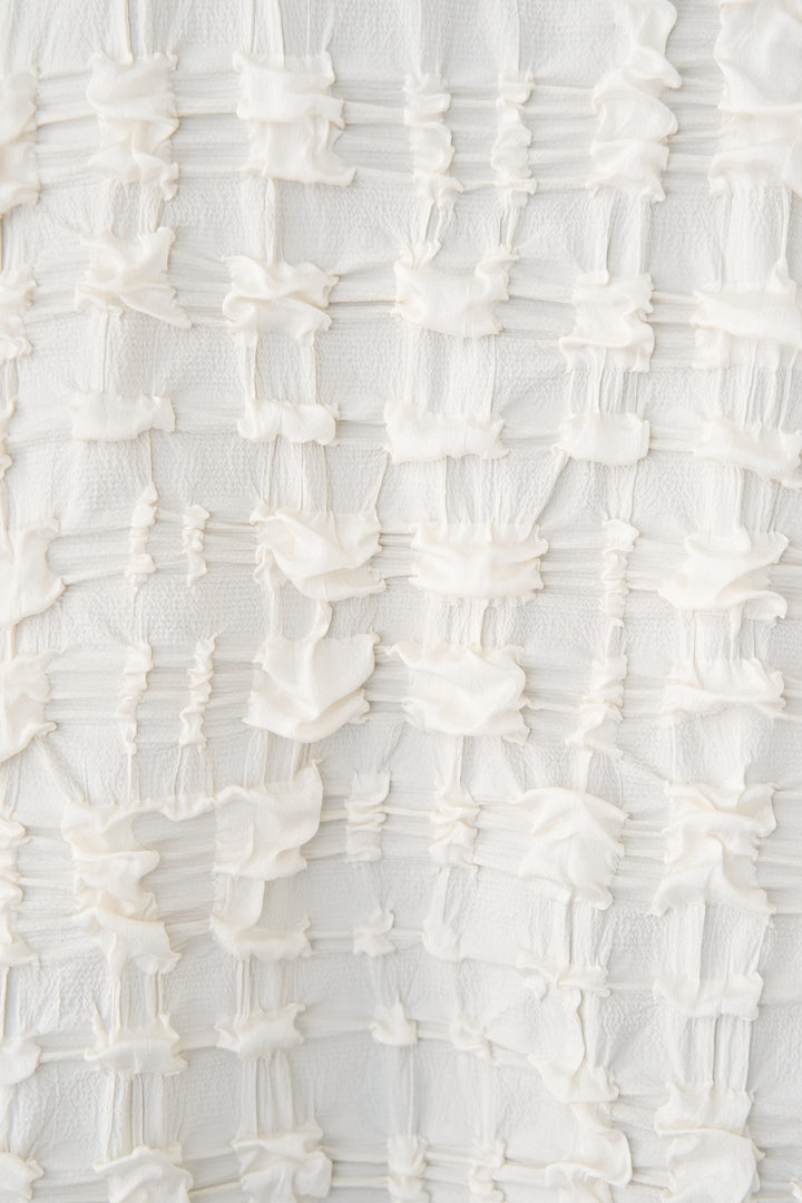 シャーリングジャガード ロングスリーブカットソー