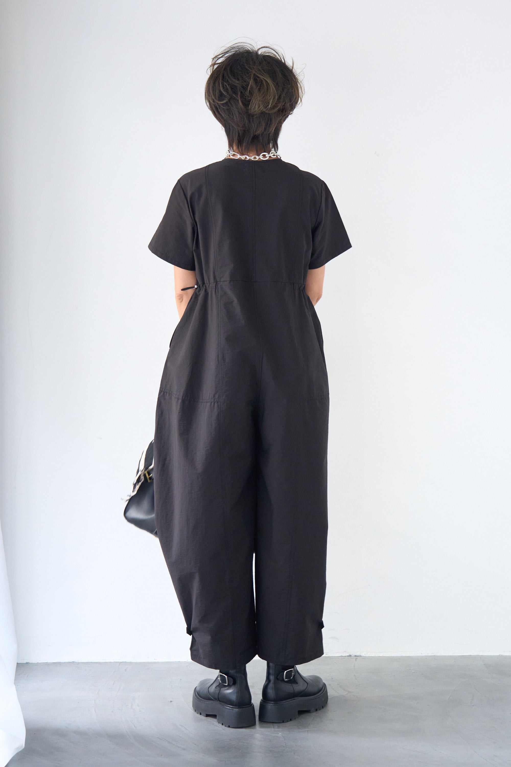 フロントジップコクーンシルエットオールインワン – plusotoha