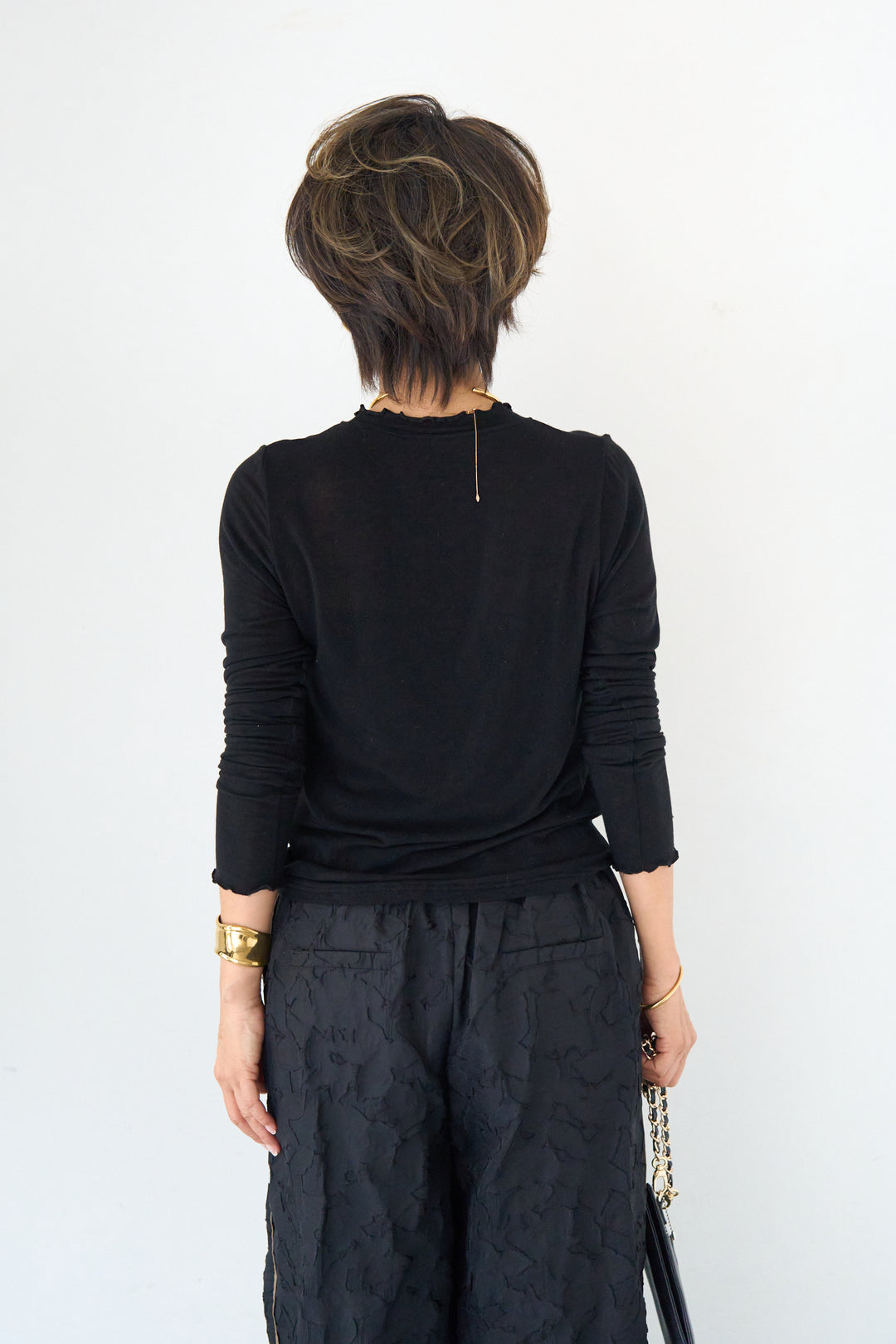 ソフトタッチ レイヤードハイネックカットソー