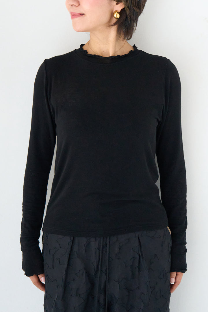 ソフトタッチ レイヤードハイネックカットソー