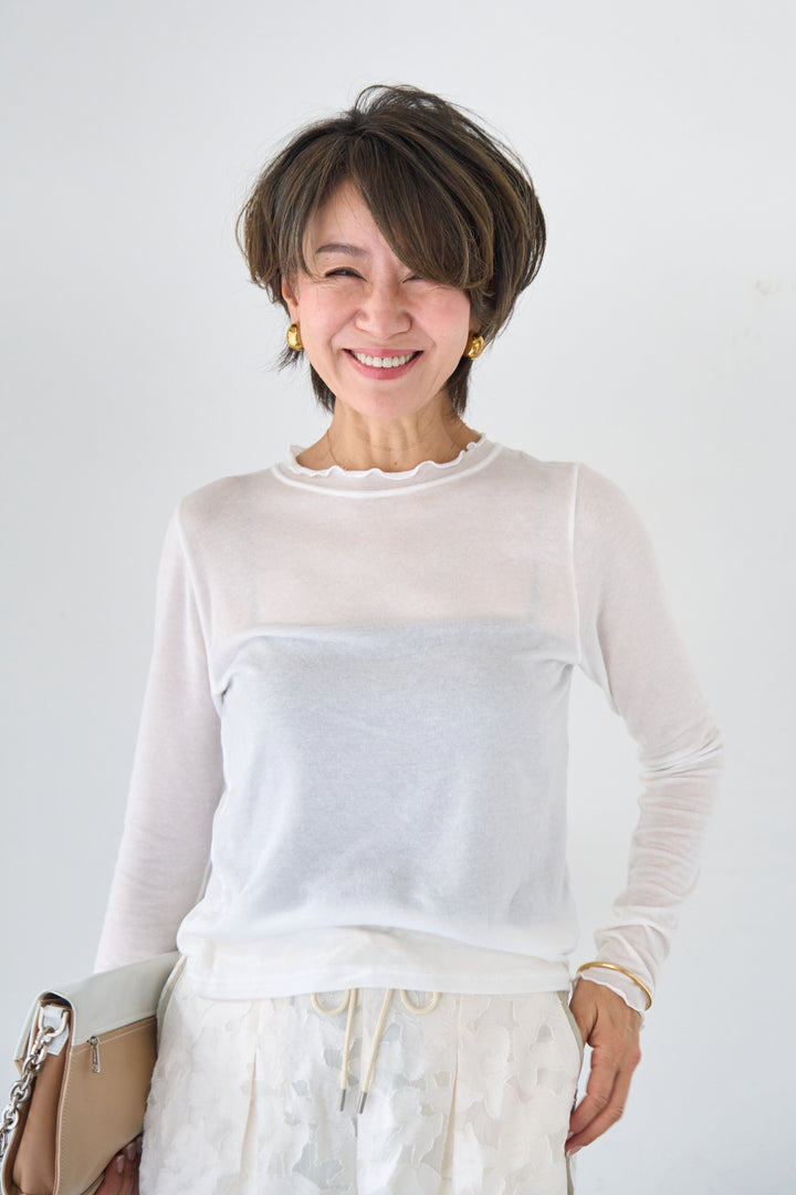 ソフトタッチ レイヤードハイネックカットソー