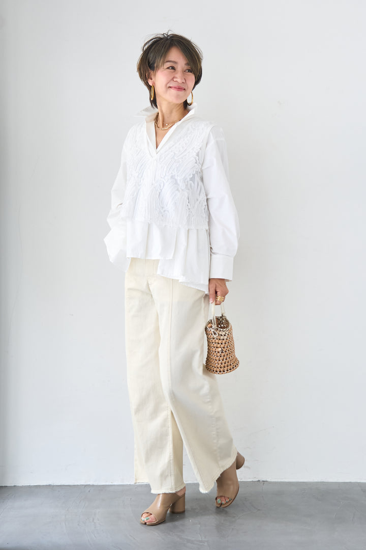 アートジャガード コンビショートビスチェ