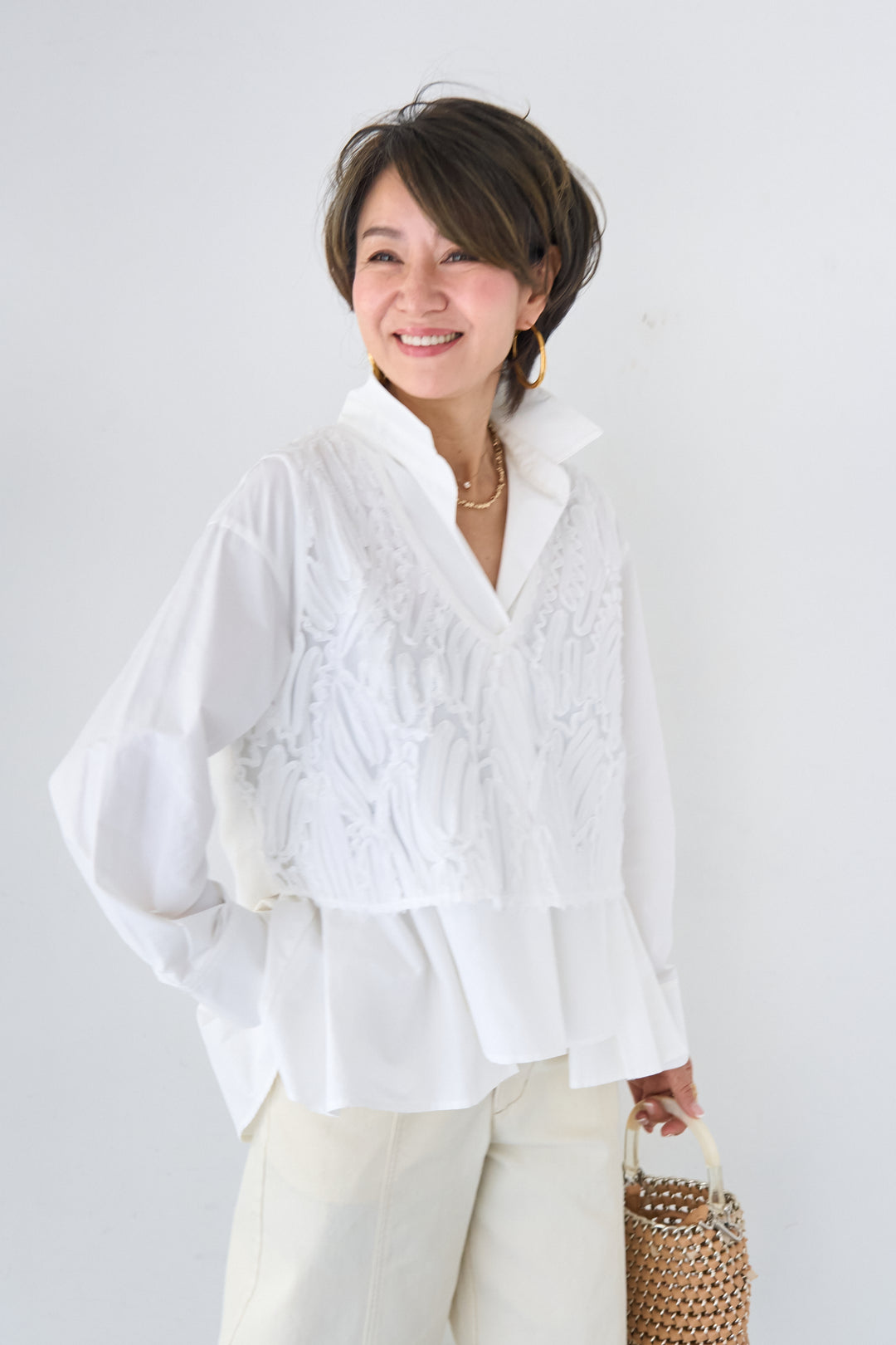 アートジャガード コンビショートビスチェ