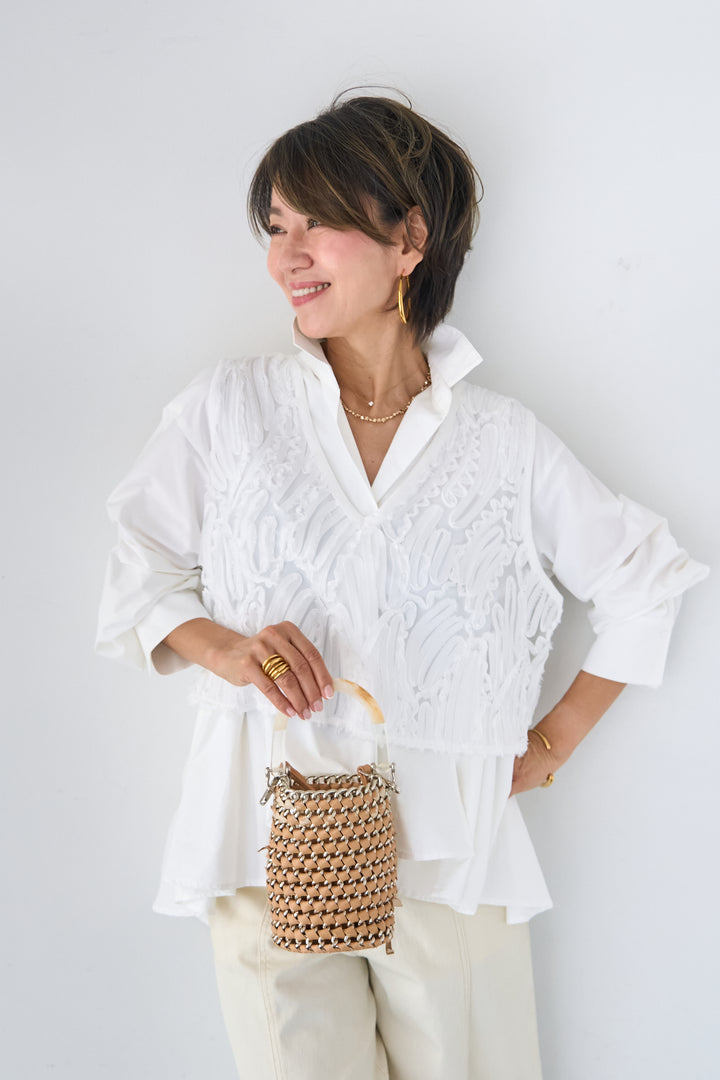 アートジャガード コンビショートビスチェ