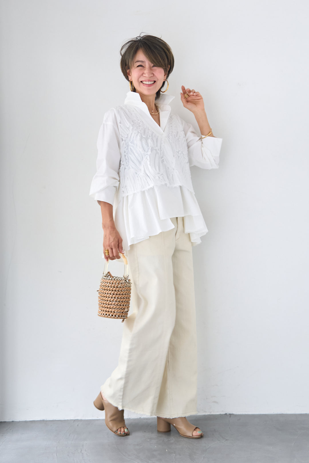 アートジャガード コンビショートビスチェ