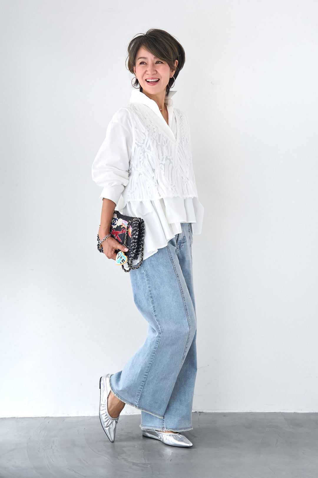 アートジャガード コンビショートビスチェ