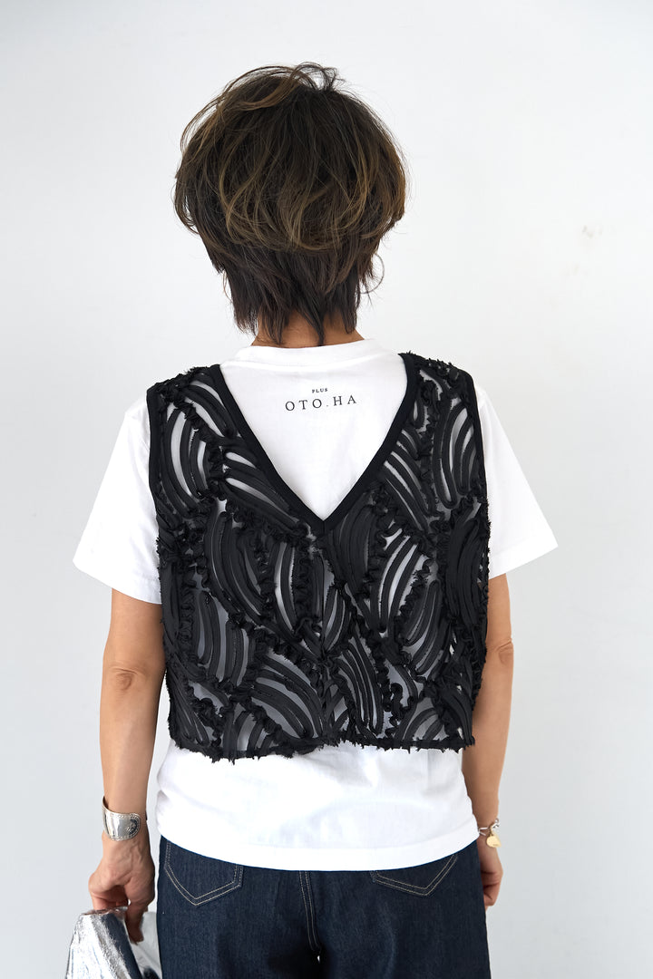 アートジャガード コンビショートビスチェ