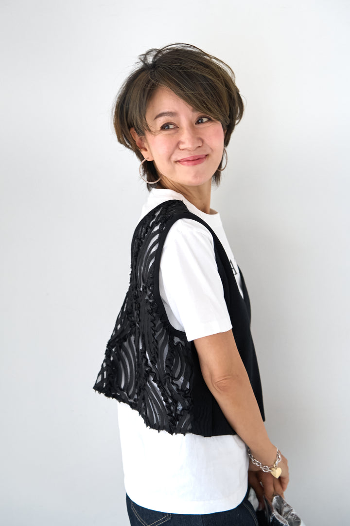 アートジャガード コンビショートビスチェ