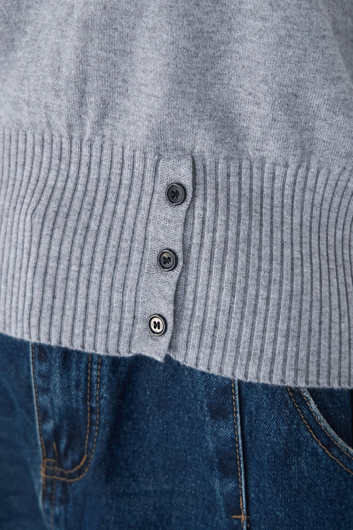 [SET]ストライプシャツ ドッキングニットベスト+カーブデニムパンツ(2set)