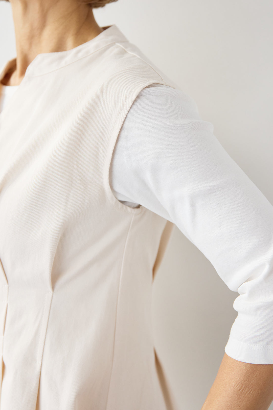 ノースリーブ デニムワンピース