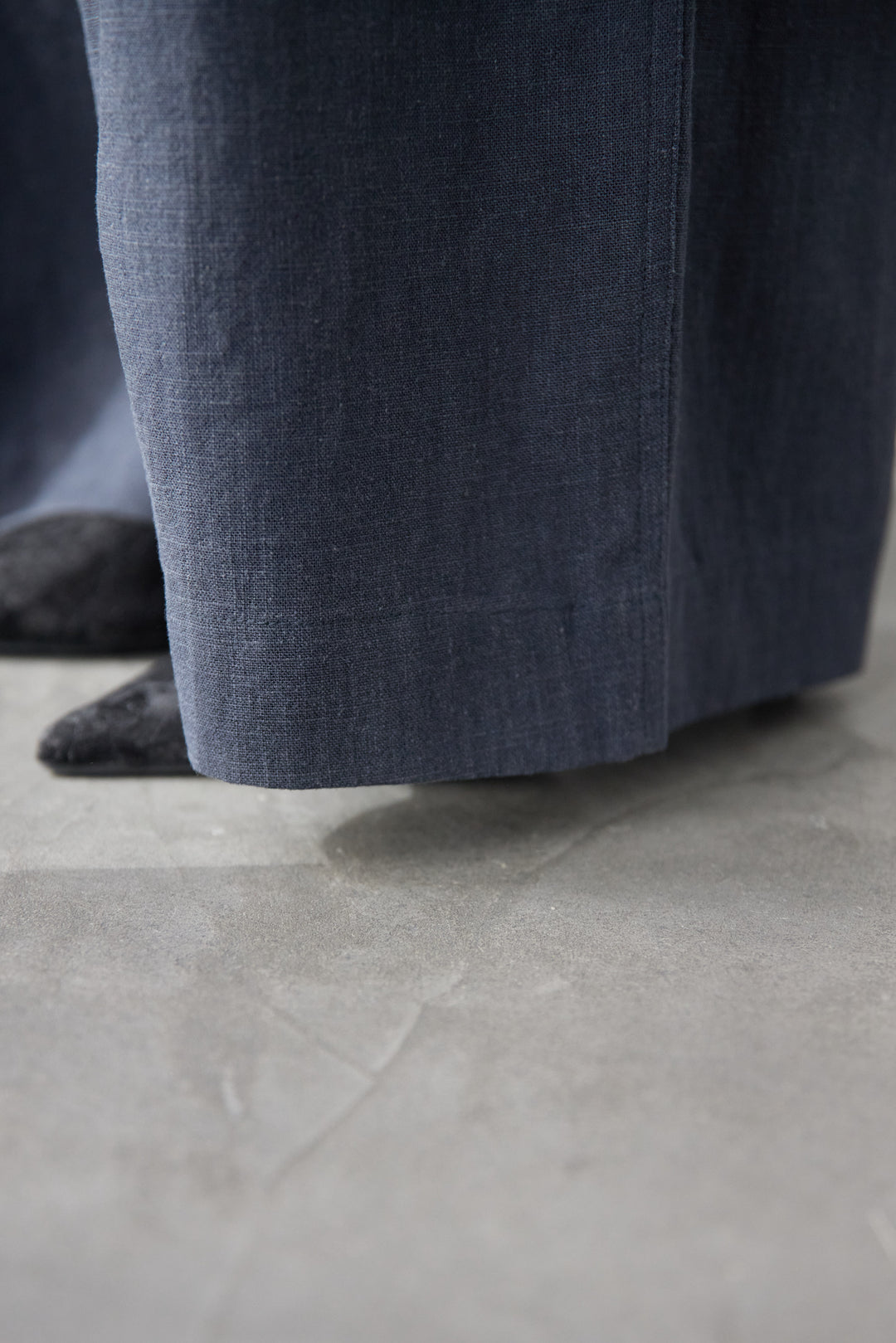 リネン混フロントボタンサロペット