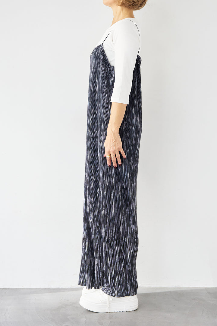 ニュアンス柄プリーツワンピース