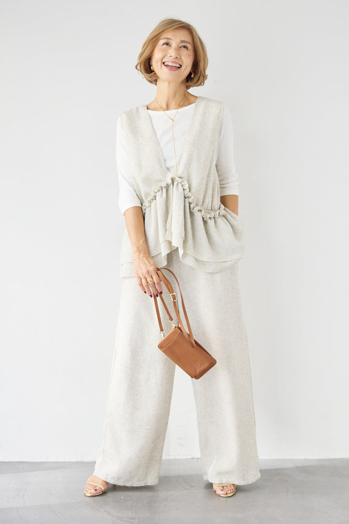 マルチウェイ ラッフルカラーロンパース