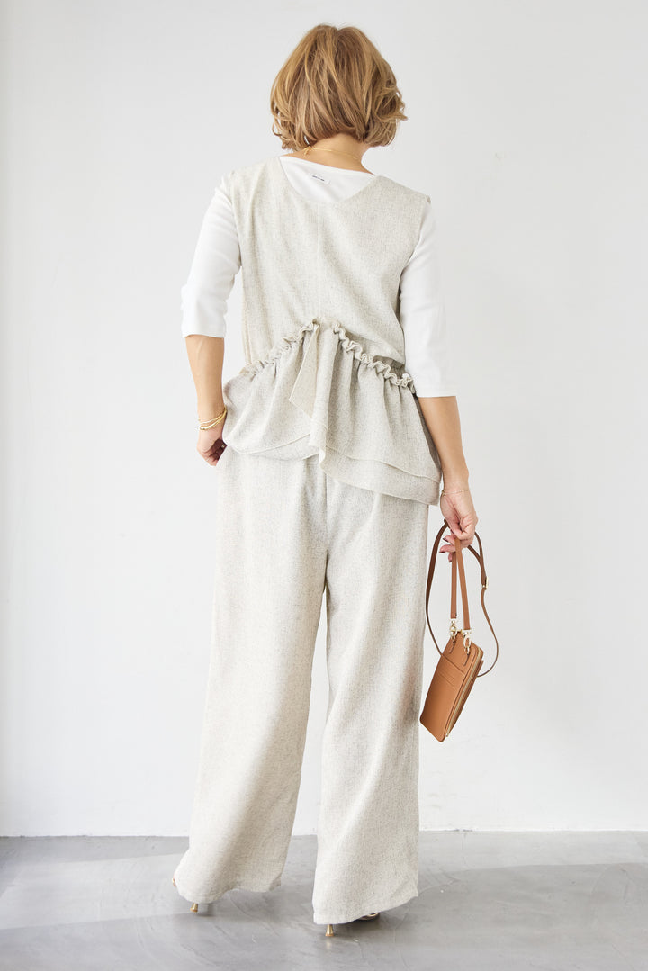 マルチウェイ ラッフルカラーロンパース