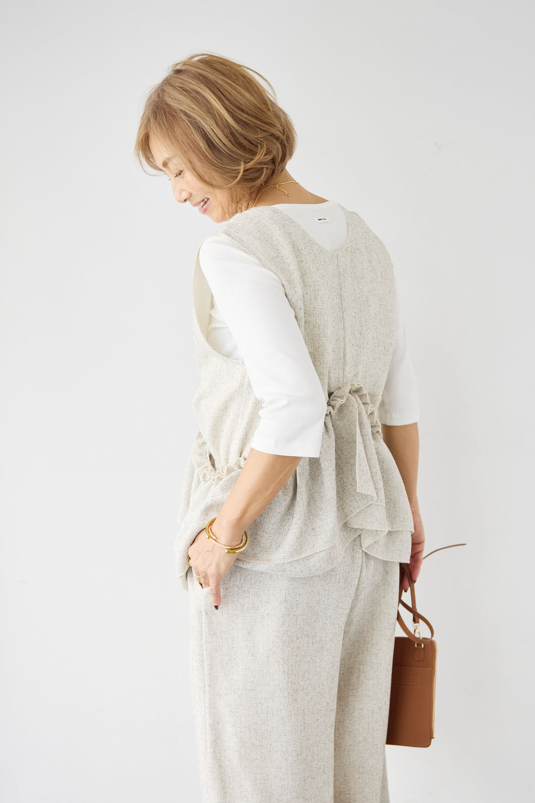 マルチウェイ ラッフルカラーロンパース