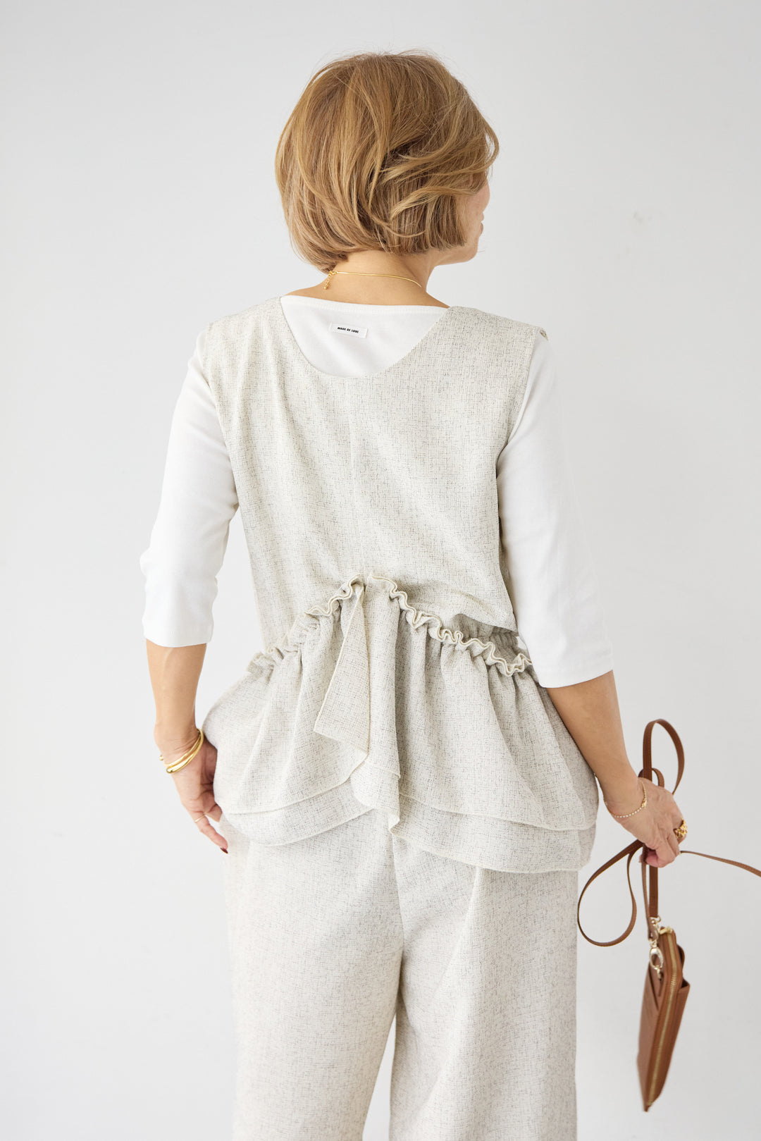 マルチウェイ ラッフルカラーロンパース