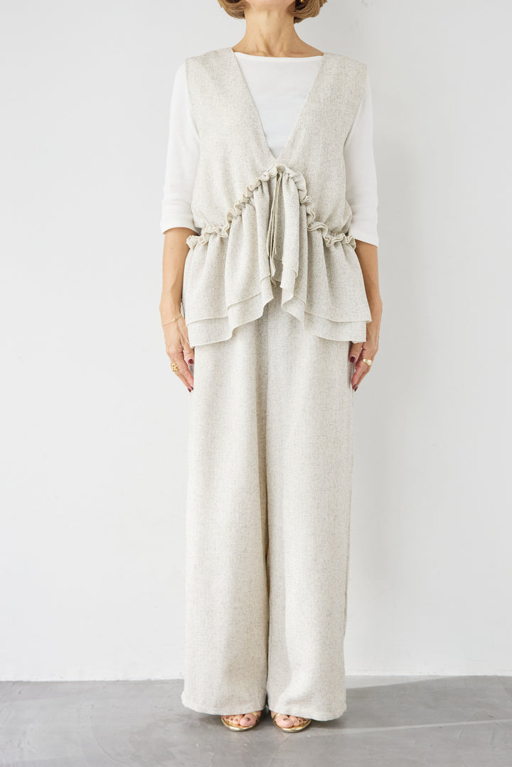 マルチウェイ ラッフルカラーロンパース