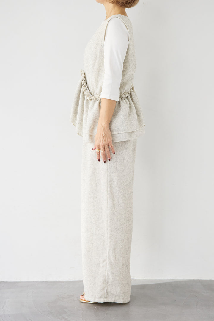 マルチウェイ ラッフルカラーロンパース