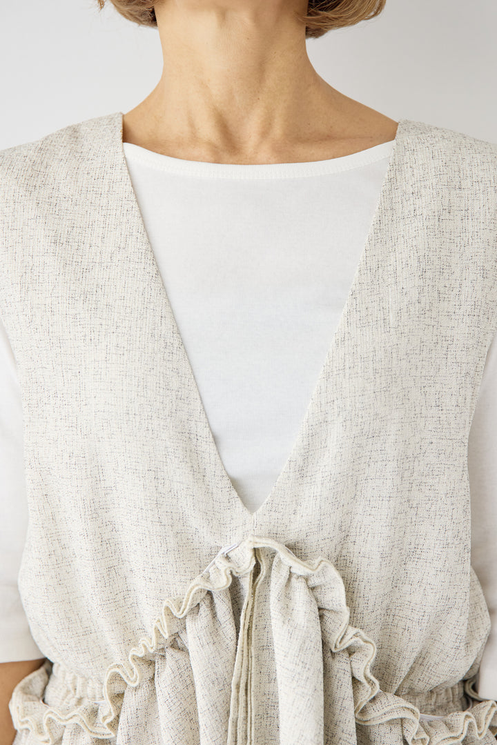 マルチウェイ ラッフルカラーロンパース