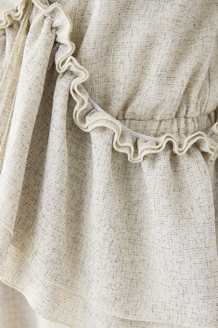 マルチウェイ ラッフルカラーロンパース