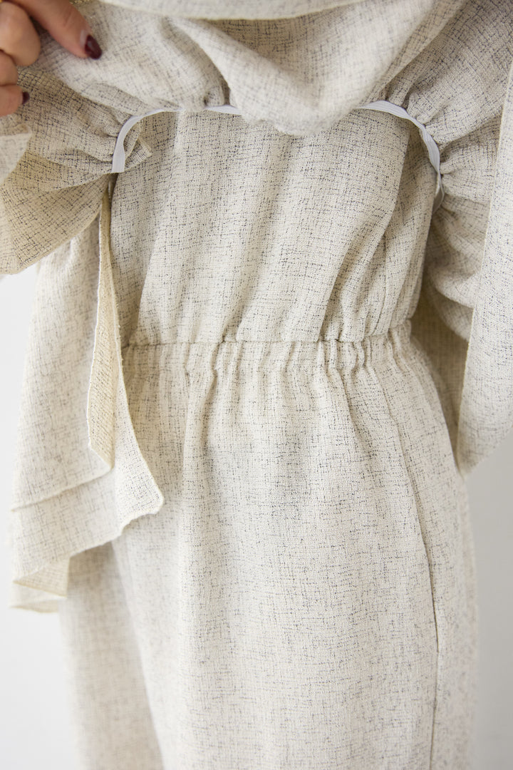 マルチウェイ ラッフルカラーロンパース