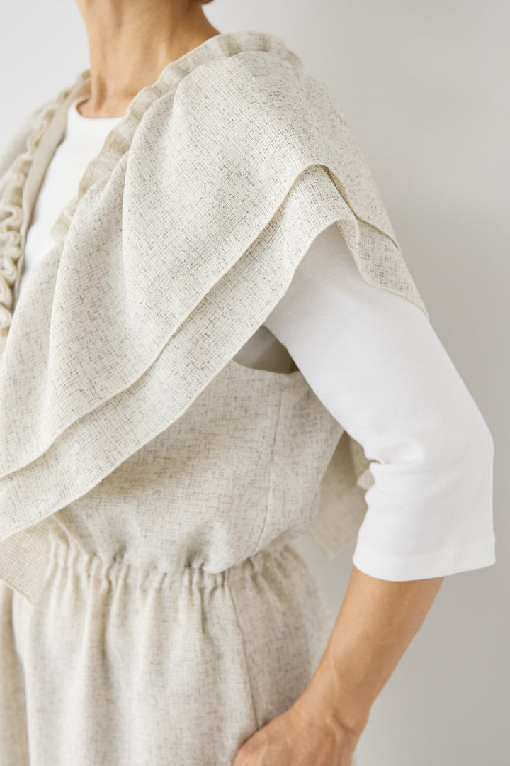 マルチウェイ ラッフルカラーロンパース