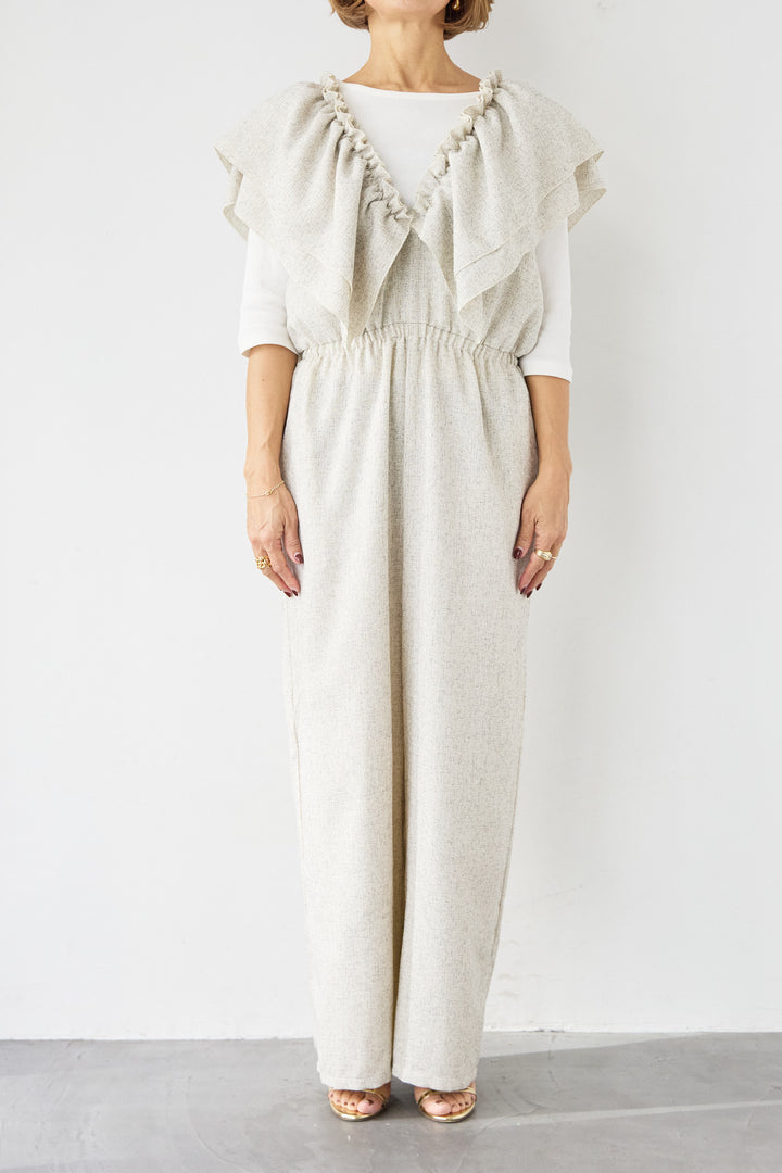 マルチウェイ ラッフルカラーロンパース