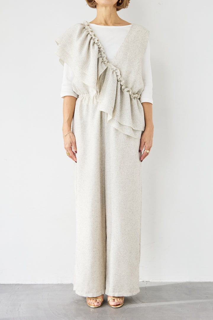 マルチウェイ ラッフルカラーロンパース