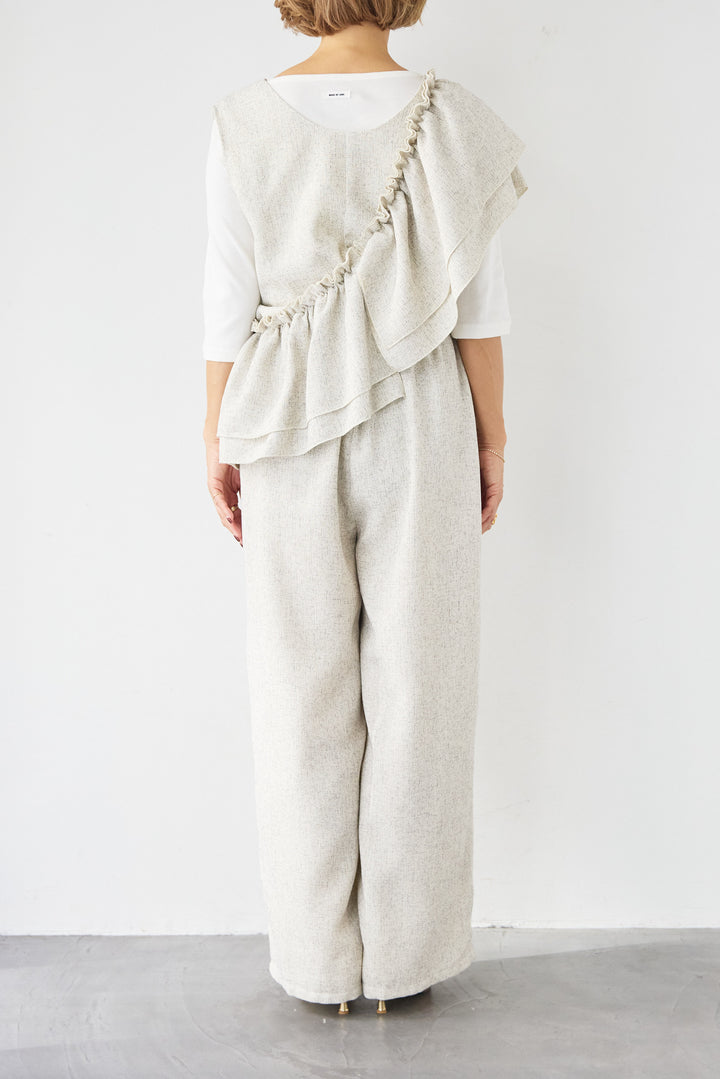 マルチウェイ ラッフルカラーロンパース