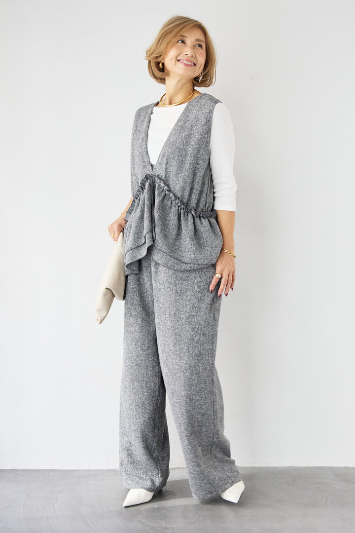 マルチウェイ ラッフルカラーロンパース