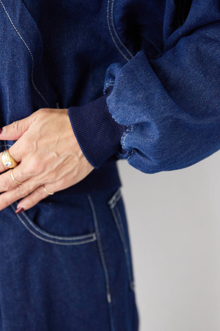 Wジップ デニムパーカーブルゾン