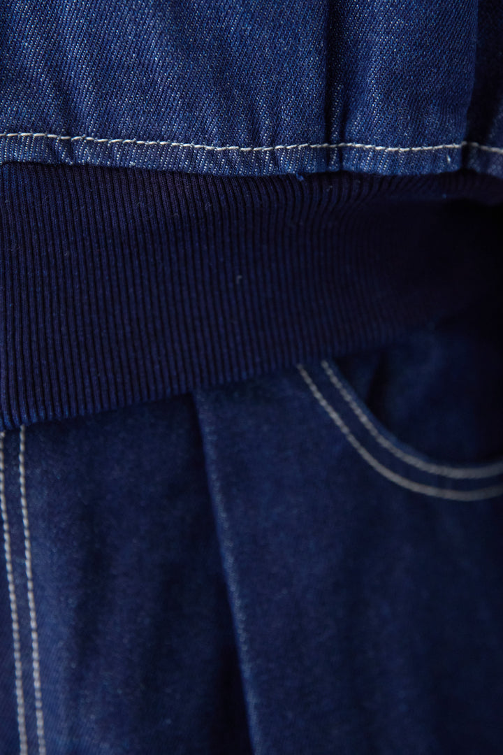 Wジップ デニムパーカーブルゾン