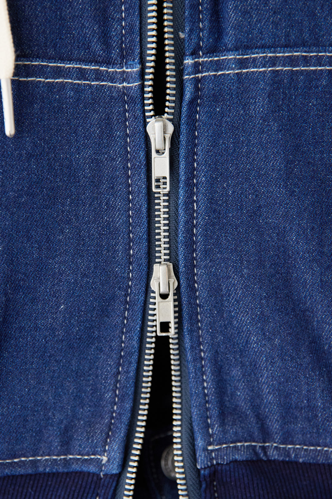 Wジップ デニムパーカーブルゾン