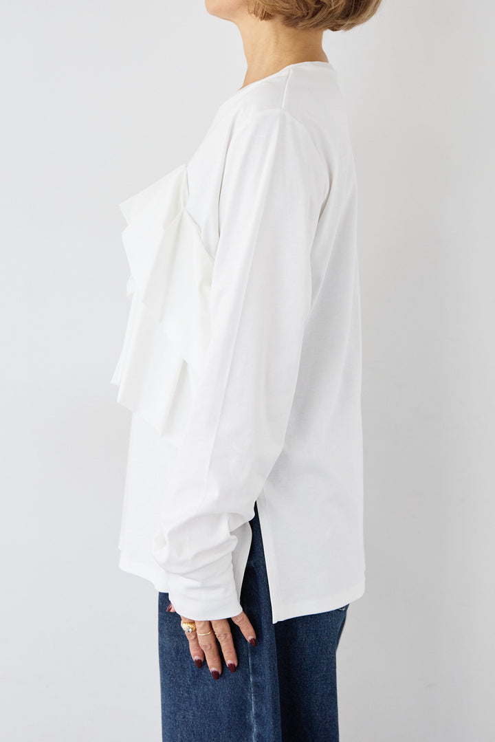 [SET]コンパクトスムース ドッキングフリル+カーブデニムパンツ(2set)