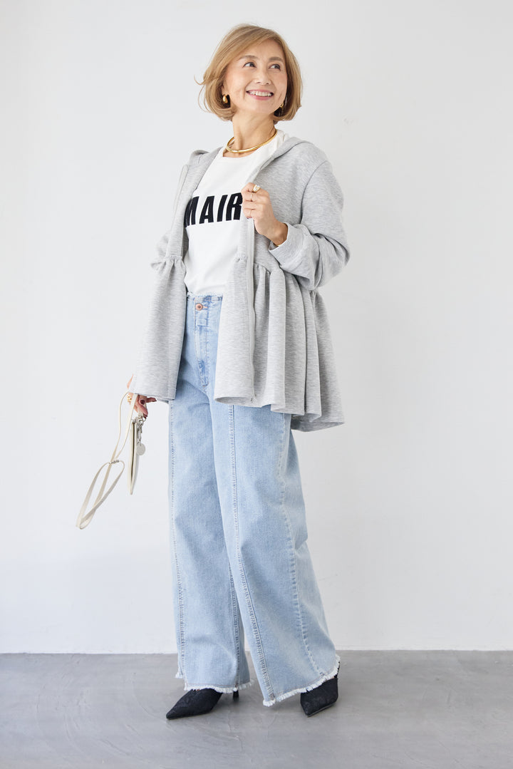 ペプラムフレアパーカー