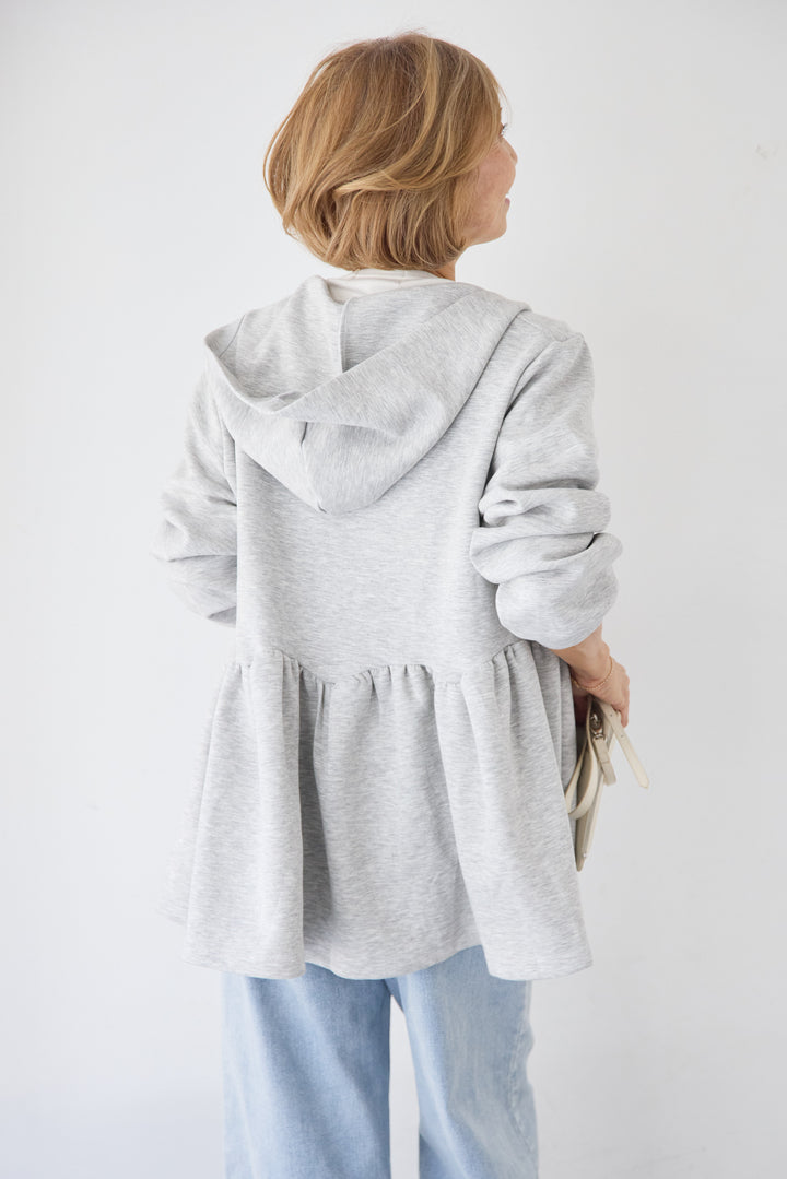 ペプラムフレアパーカー