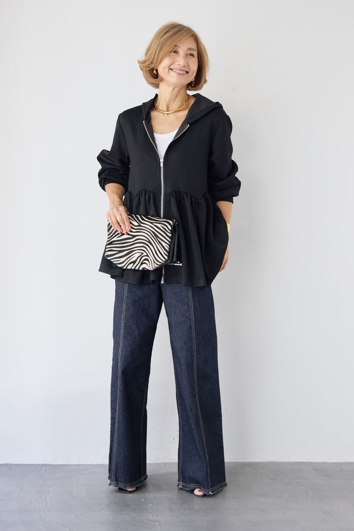 ペプラムフレアパーカー