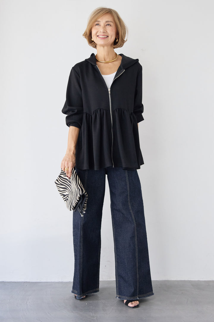 ペプラムフレアパーカー