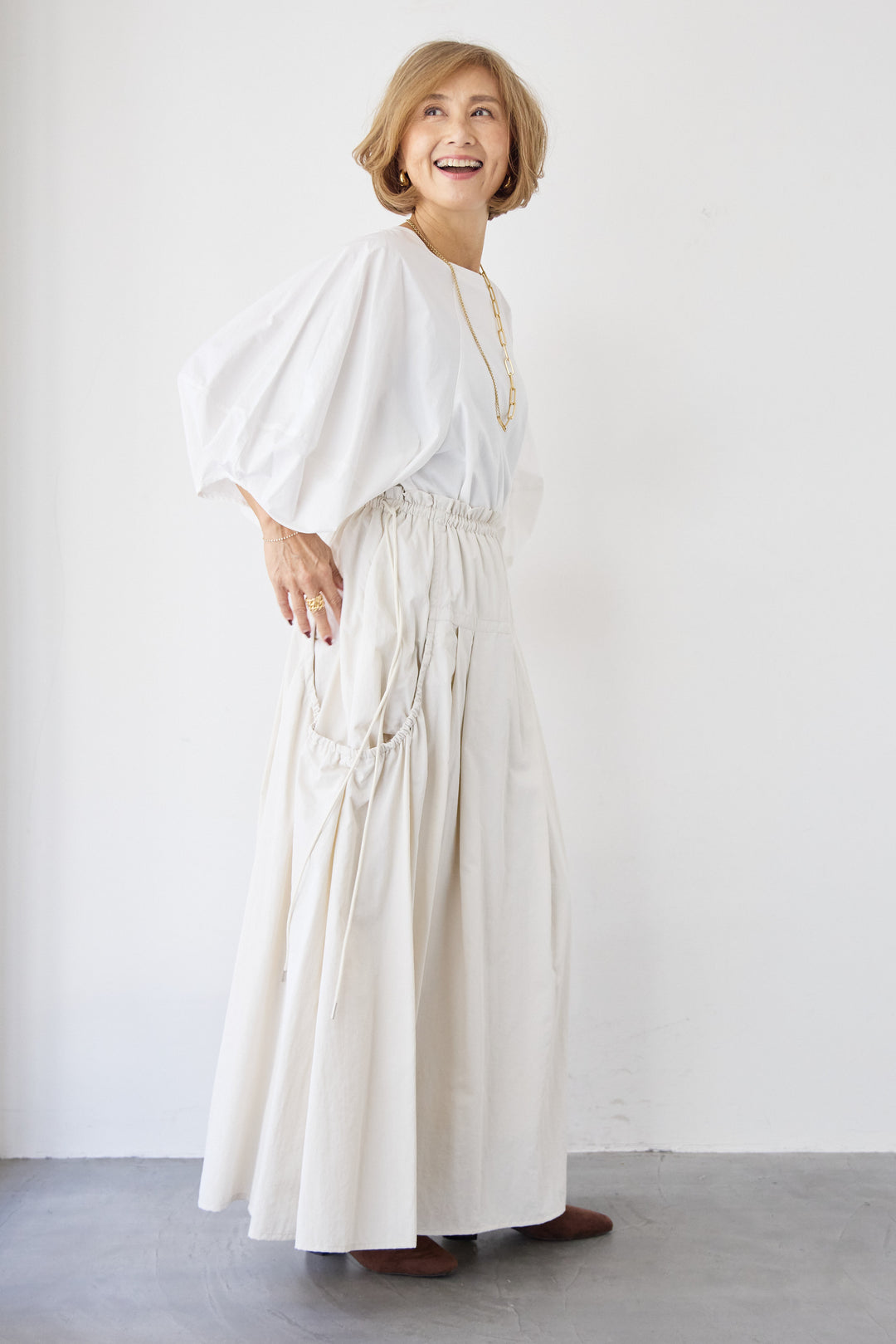 サイドドロストポケットスカート