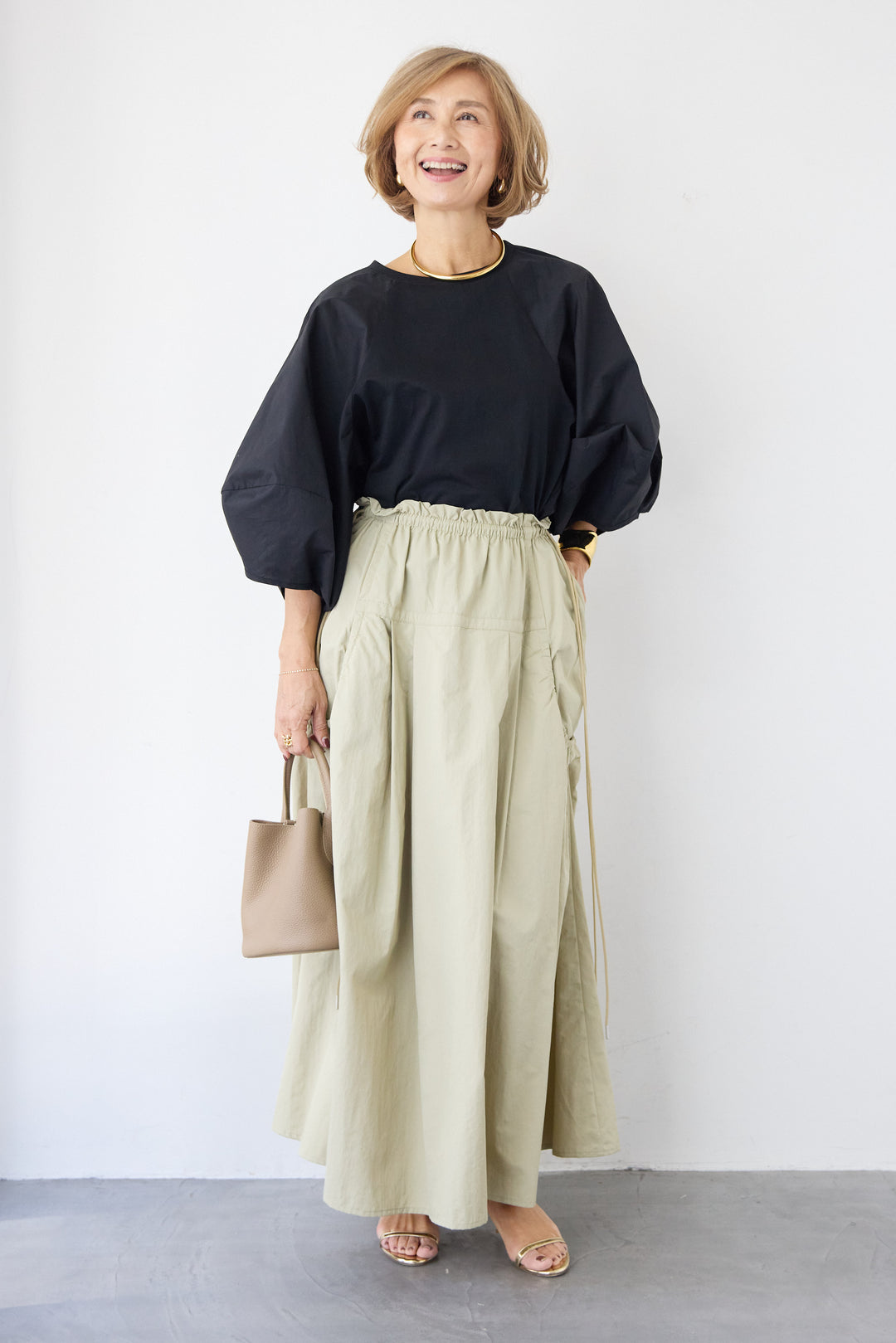 サイドドロストポケットスカート