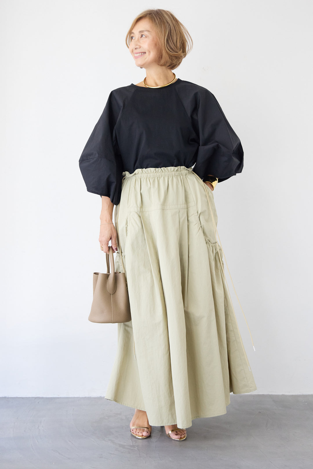 サイドドロストポケットスカート