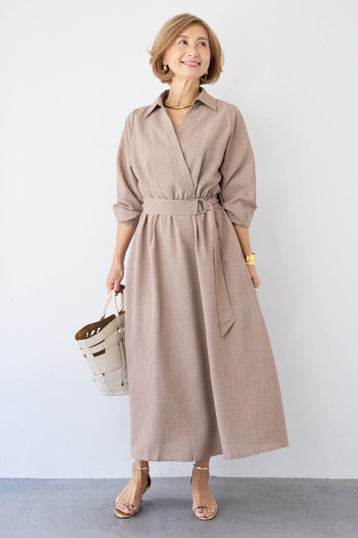 ウエストマークシャツワンピース