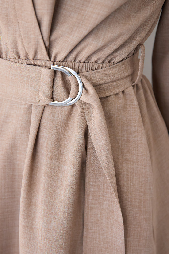 ウエストマークシャツワンピース