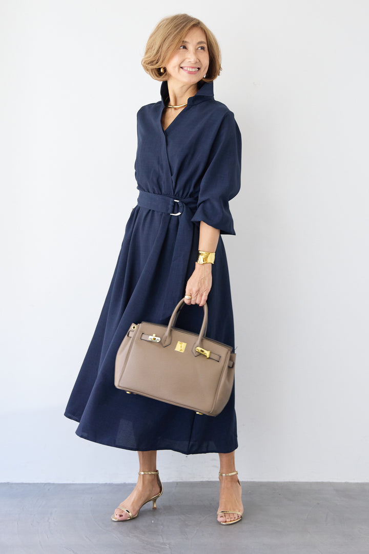 ウエストマークシャツワンピース