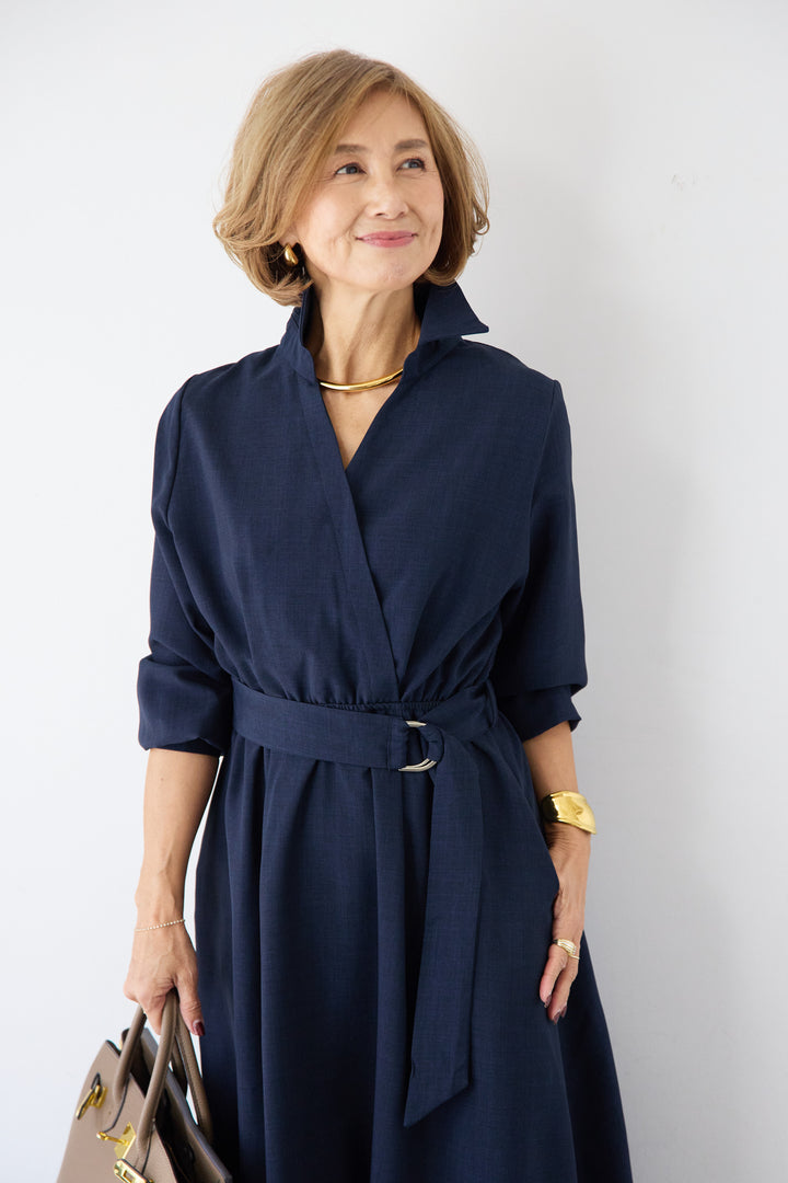 ウエストマークシャツワンピース