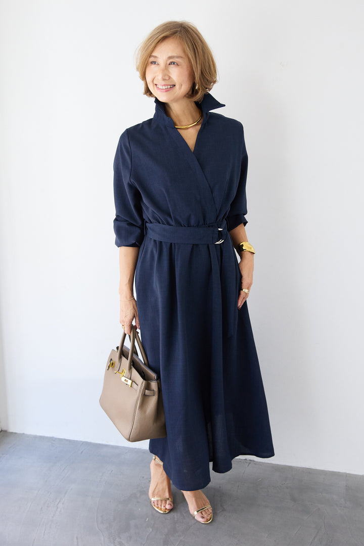 ウエストマークシャツワンピース